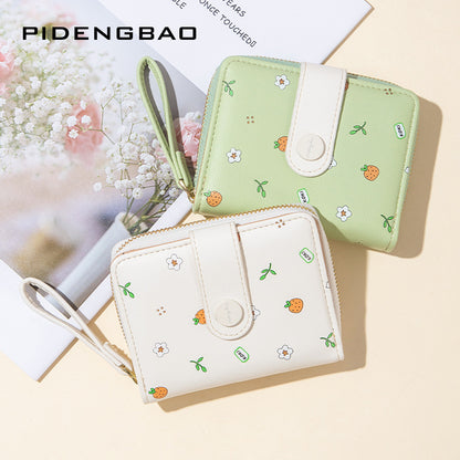 Women's Popular Comfortable Korean Short Zipper Ladies Wallets