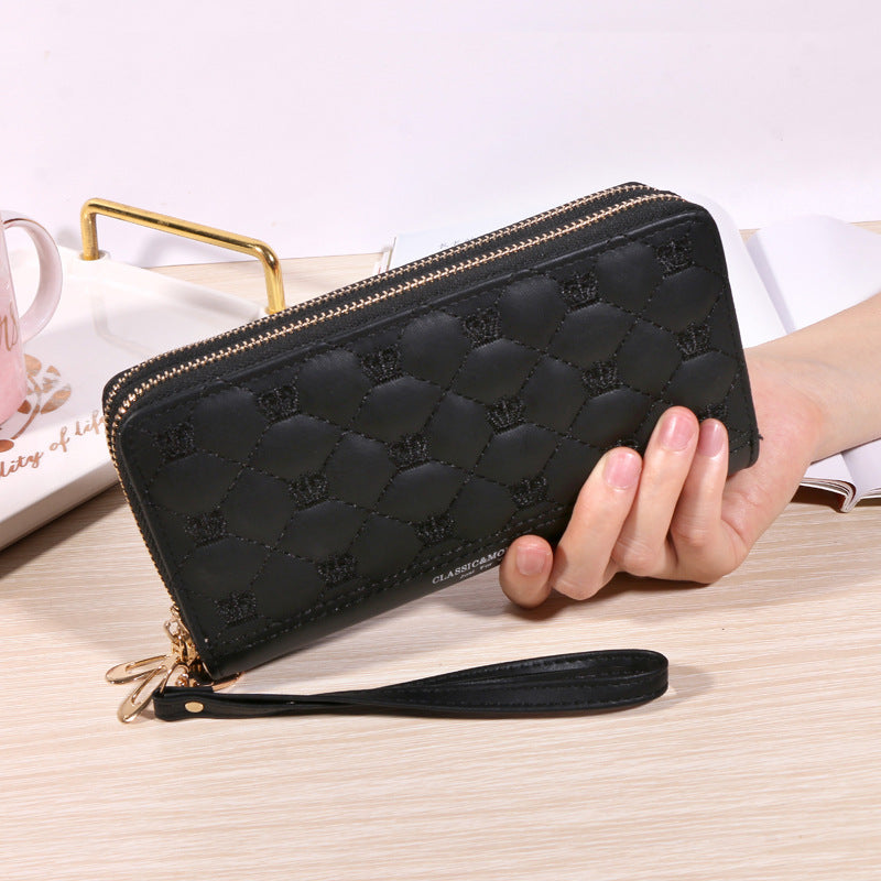 Women's Long Korean Style Simple Fashion Zipper Soft Ladies Wallets