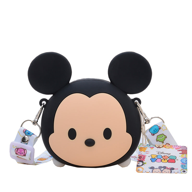 Cute Minnie Mickey Cartoon Silicone Mobile Children's Shoulder Bags