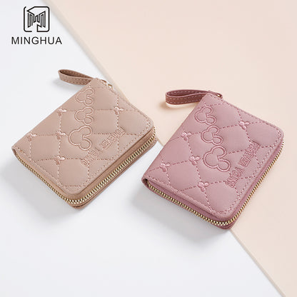 Women's Beautiful Pouch Zipper Mini Short Ladies Wallets