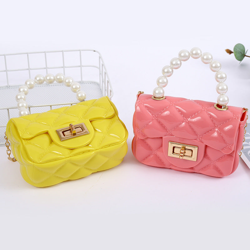 Candy Color Chain Change Packet Pearl Crossbody Bags