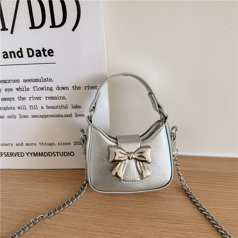 Women's Style Popular Bow Mini Hand Holding Children's Shoulder Bags