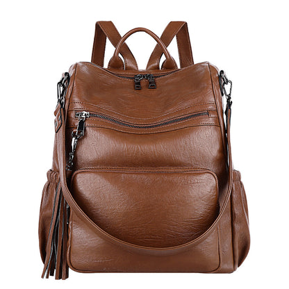 Women's Summer Fashion Leather High-grade Large Capacity Backpacks