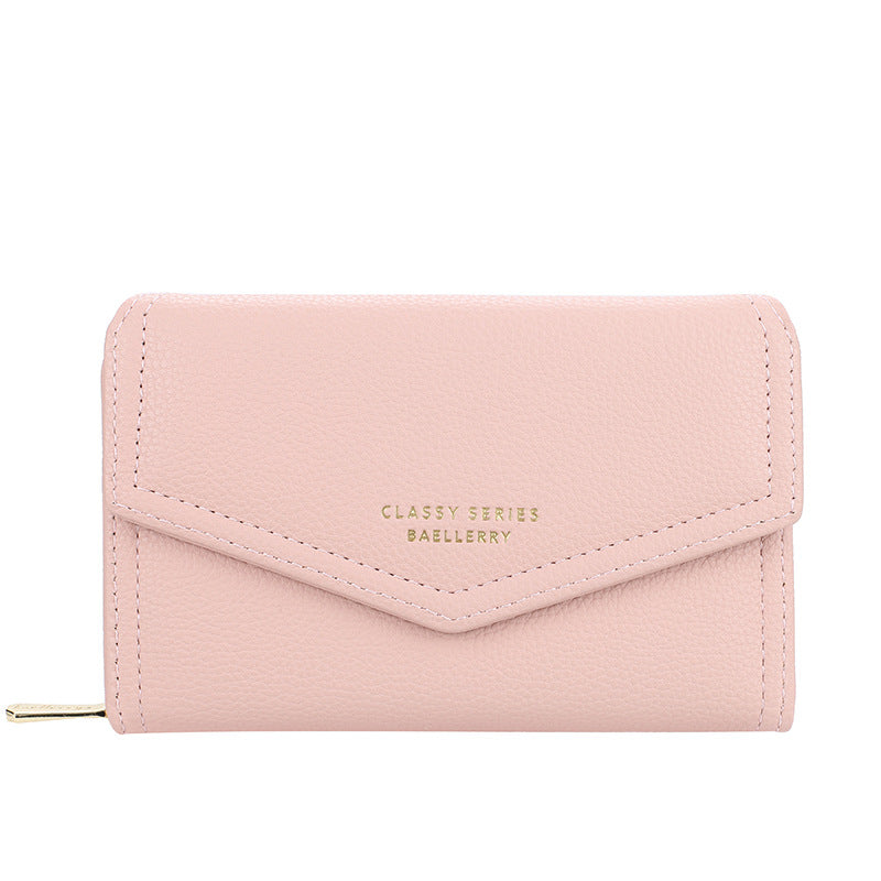 Women's Short Korean Style Large Capacity Zipper Ladies Wallets