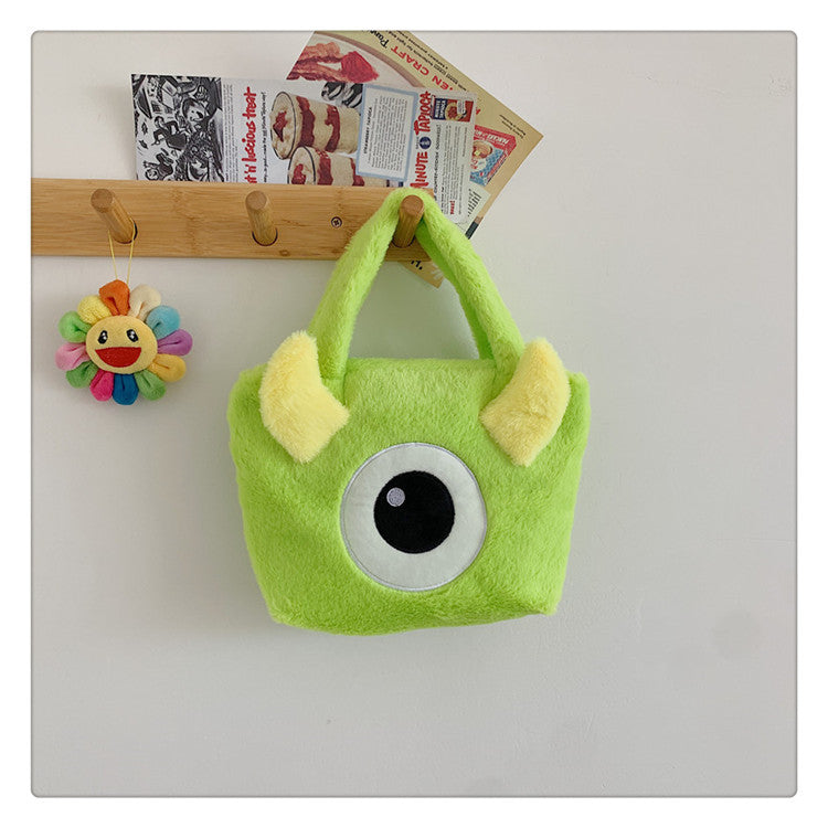 Women's Plush Clow Make-up Cute Birthday Gift Crossbody Bags