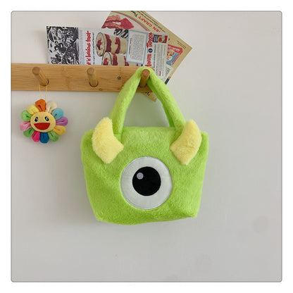 Women's Plush Clow Make-up Cute Birthday Gift Crossbody Bags