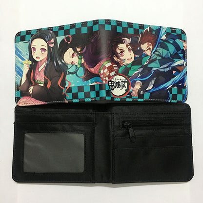 Anime Peripheral Ghost Blade Extinction Cartoon Printed Character Ladies Wallets