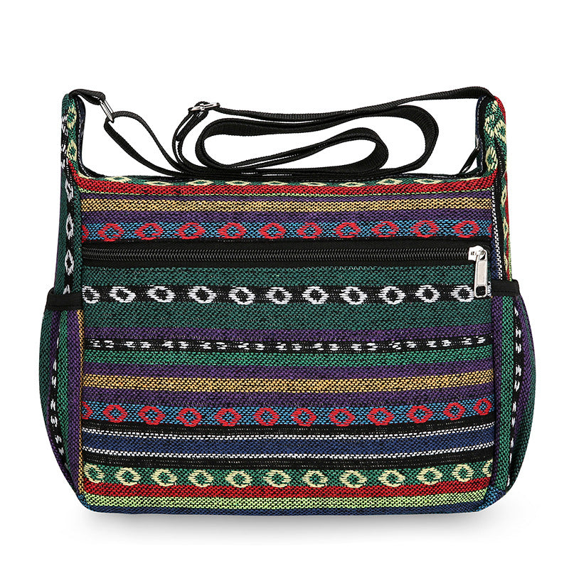 Women's Korean Woven Flower Ethnic Style Stall Backpacks