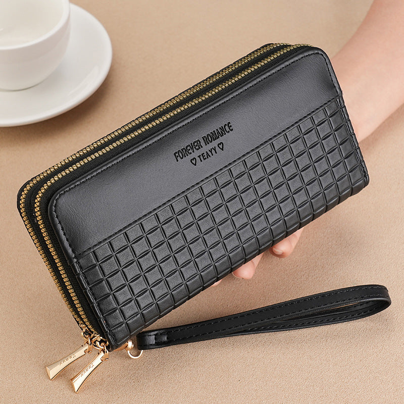 Women's Long Stitching Double Layer Zipper Ladies Wallets