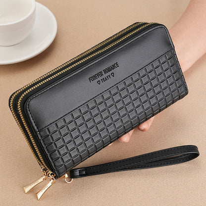 Women's Long Stitching Double Layer Zipper Ladies Wallets