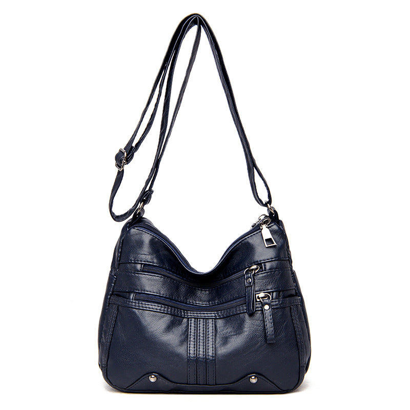 Women's Female Lady Soft Leather Mother Crossbody Bags