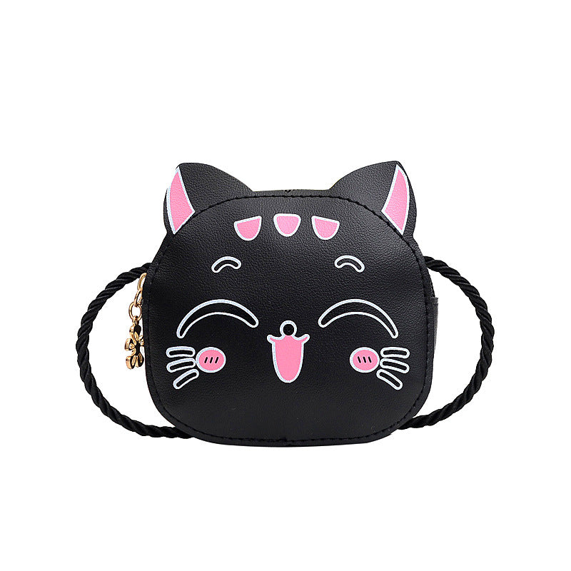 Korean Style Creative Small Kitten Cartoon Children's Shoulder Bags