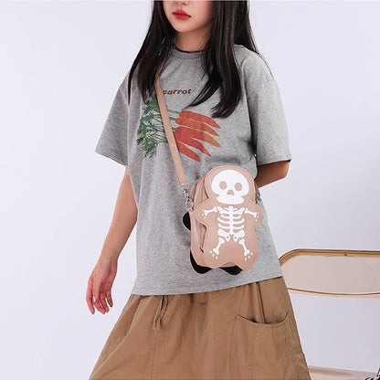 Women's Niche Trendy Funny Cute Ghost Skull Bags