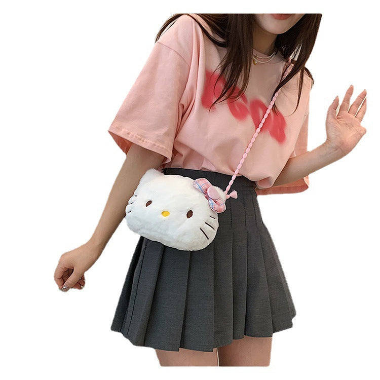 Cat Plush Cute Mobile Doll Birthday Crossbody Bags