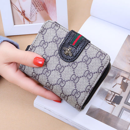 Women's Vintage Short Zipper Simple Cute Ladies Wallets