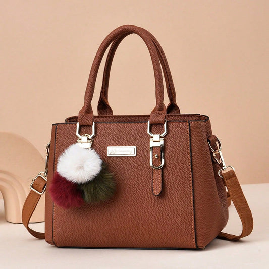 Women's Fashion Small Large Capacity Fur Ball Shoulder Bags