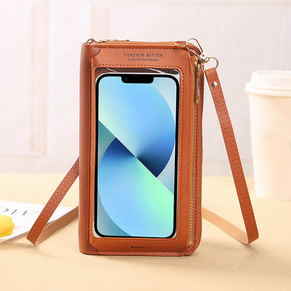 Women's Touch Screen Multifunctional Transparent Mini Mobile Phone Bags