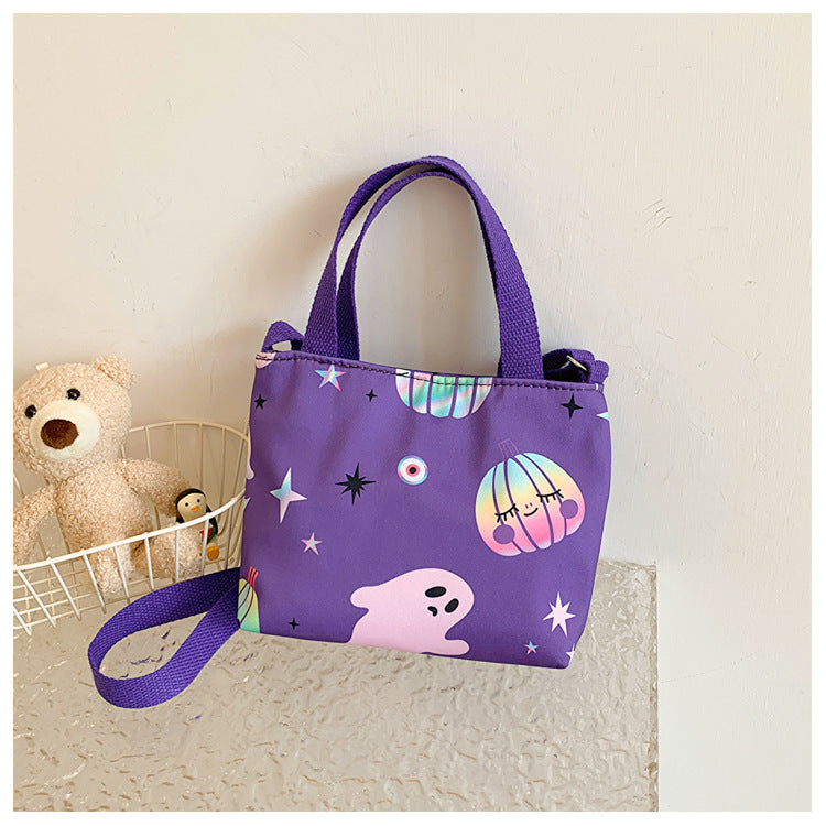 Children's Unicorn Large Capacity Tote Halloween Pumpkin Children's Shoulder Bags