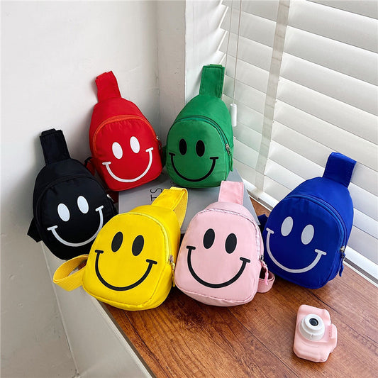 Children's Cute Pockets Korean Smiley Trendy Fashion Purses