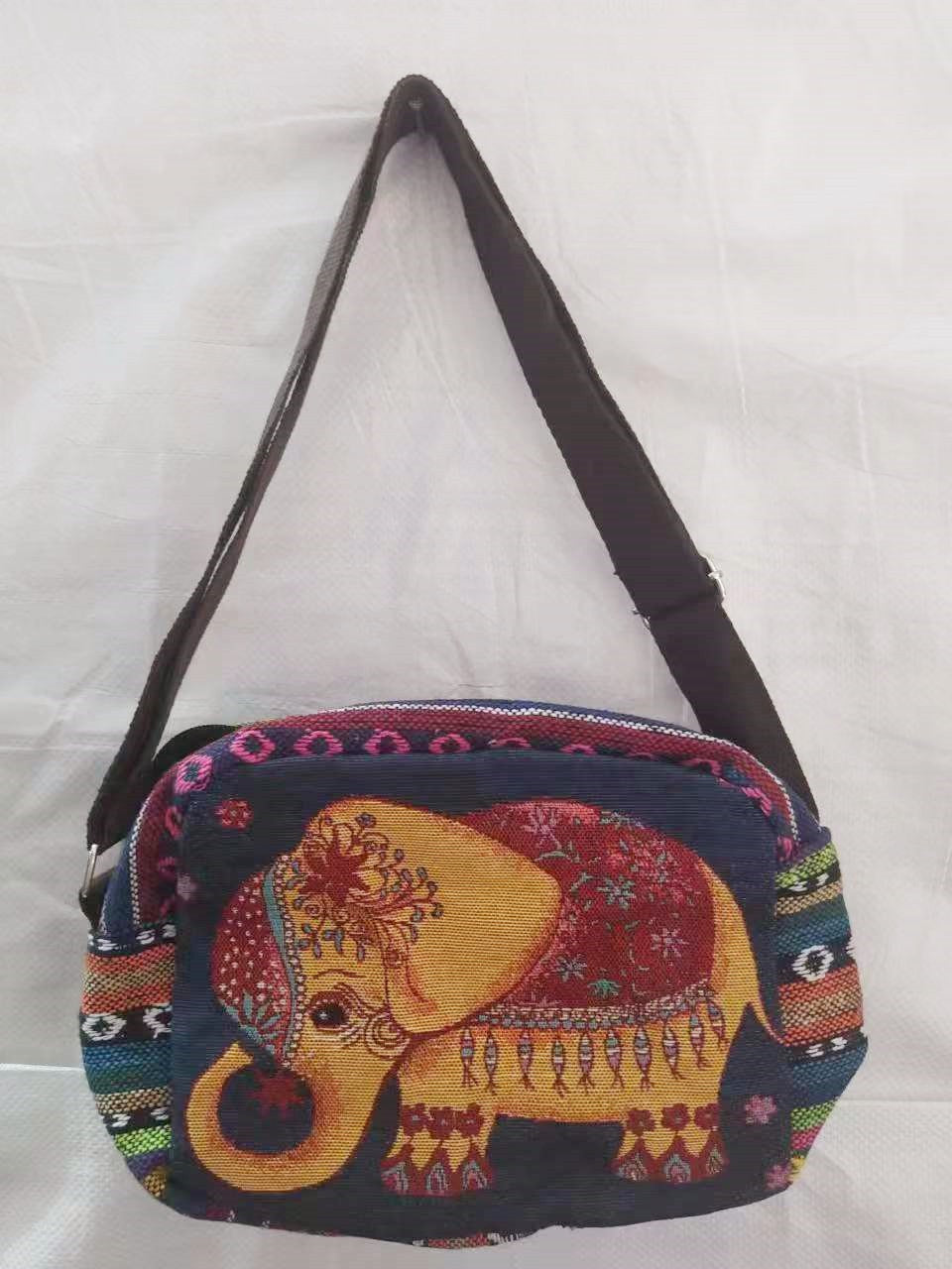 Cute Female Embroidered Elephant Owl Summer Crossbody Bags