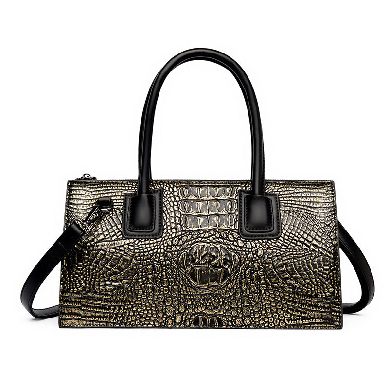 Women's Retro Style Fashion Trendy Crocodile Pattern Crossbody Bags