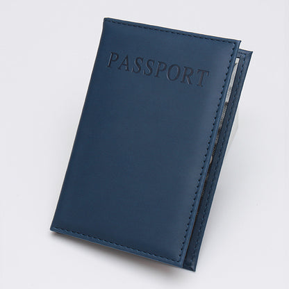 Couverture de passeport publicitaire en cuir anglais mince pour carte d'identité