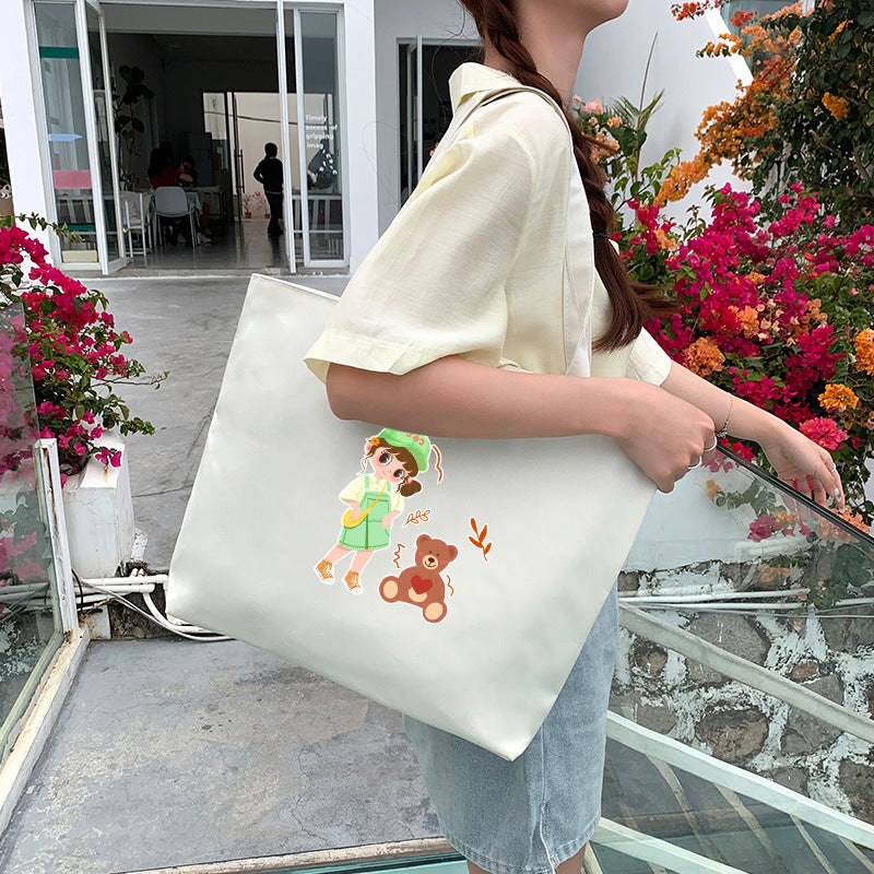 Women's Canvas Tote Large Capacity Hand Carrying Shoulder Bags