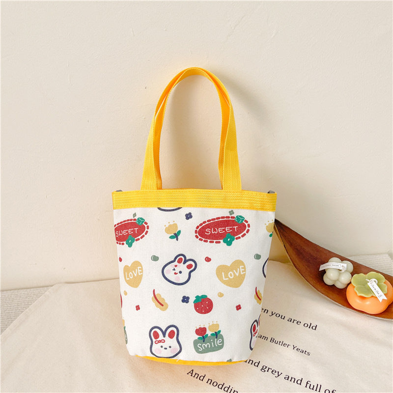 Carrying Canvas Family Lunch Box Cartoon Handbags