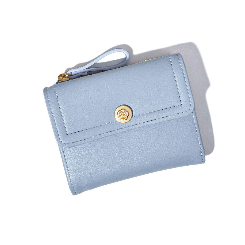 Women's Short Chic Folding Minimalist Credentials Ladies Wallets