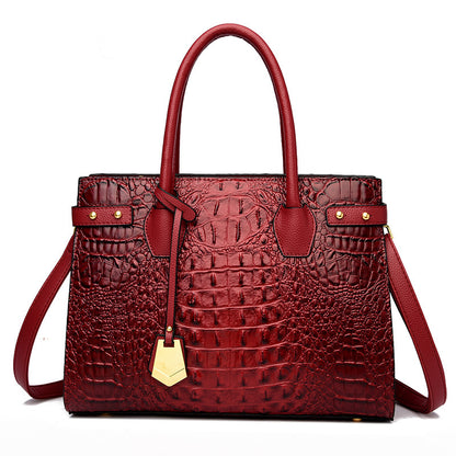 Women's Good Texture Four Crocodile Pattern Large Bags