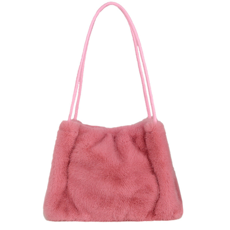 Women's Large Capacity Plush Fashion High-grade Furry Crossbody Bags