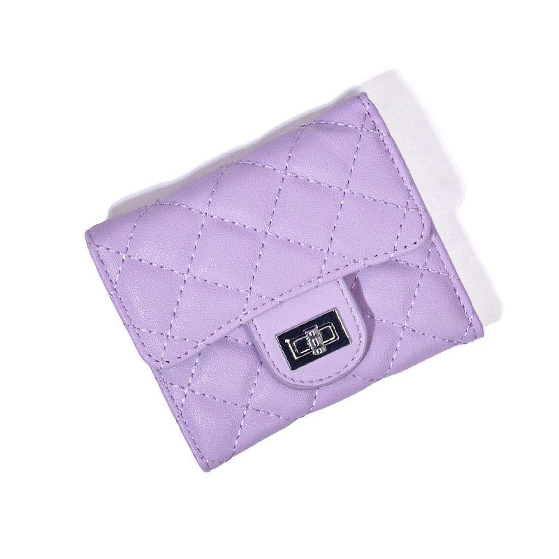 Women's Online Classic Style Rhombus Zipper Simple Ladies Wallets