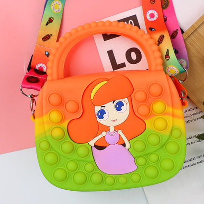 Killer Pioneer Cartoon Color Silicone Portable Children's Coin Purse