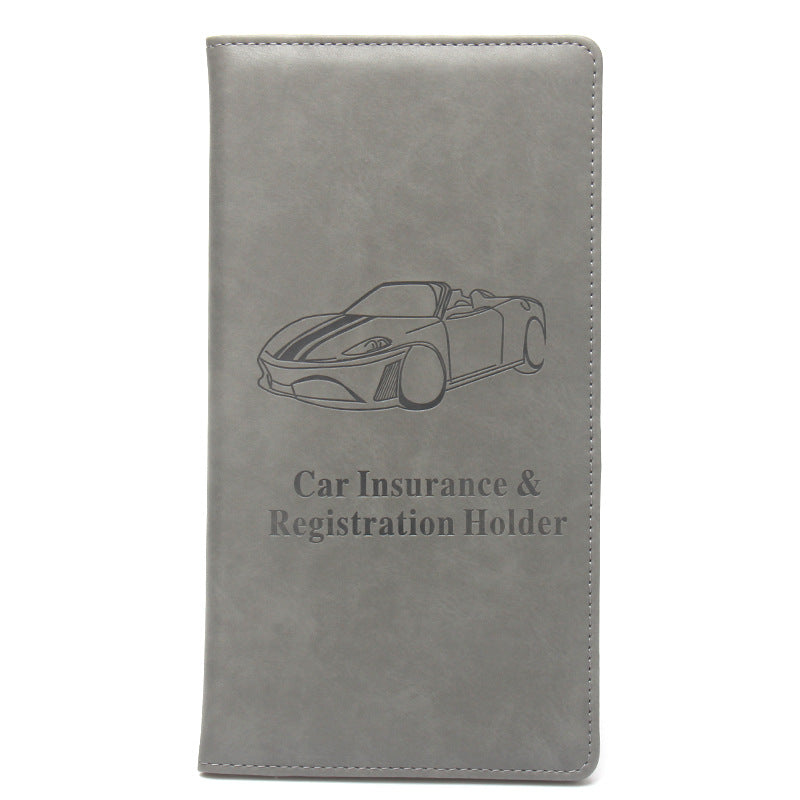 Pochette de protection pour permis de conduire en cuir avec motif pour carte d'assurance automobile