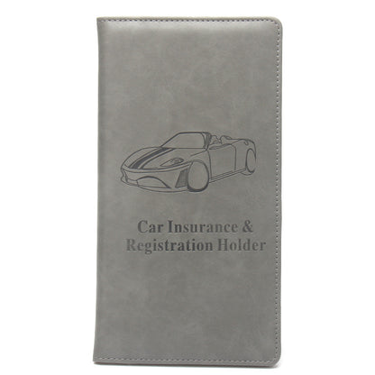 Pochette de protection pour permis de conduire en cuir avec motif pour carte d'assurance automobile