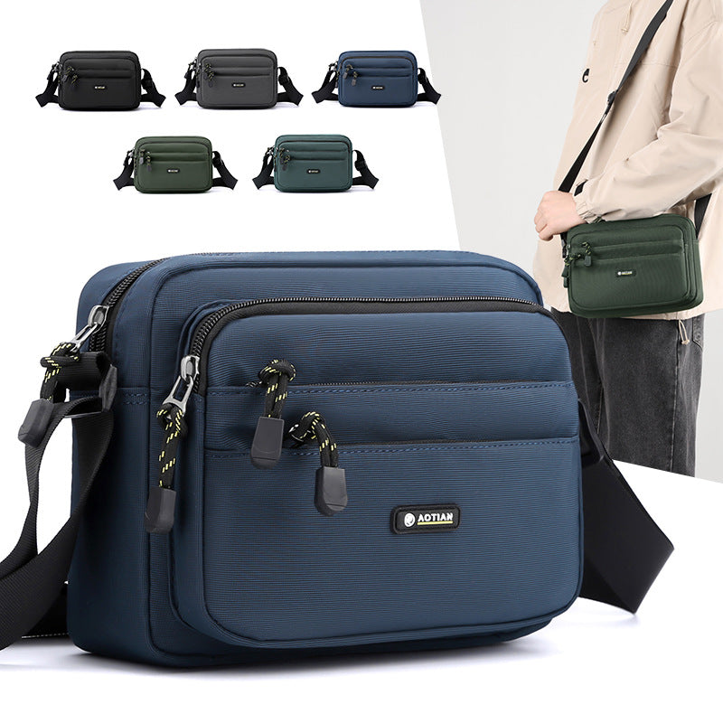 Men's Horizontal Oxford Cloth Simple Fashion Trendy Men's Messenger Bags