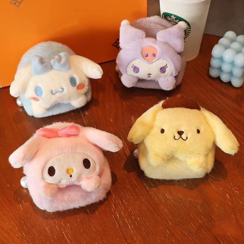 Bow Doll Hairstyle Candy Color Plush Coin Purses