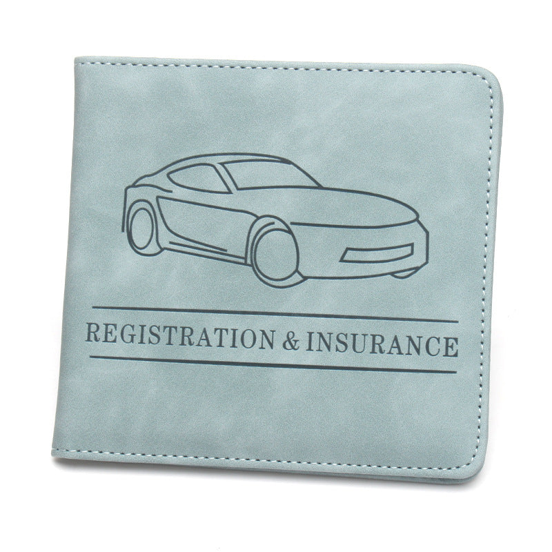 Information Folder Leather Short Motorcycle Driving License Id Package