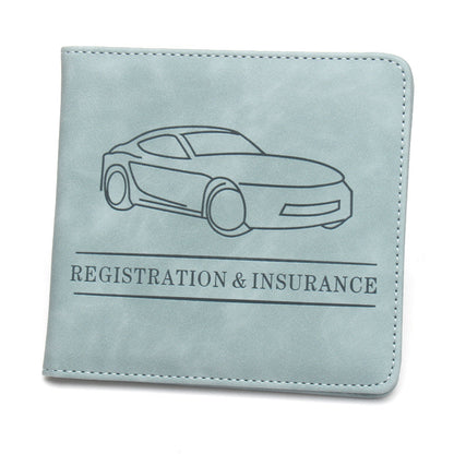 Information Folder Leather Short Motorcycle Driving License Id Package