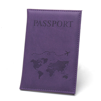 Carte Passeport Anglais Simple Mince Veste En Cuir Paquet D'identité