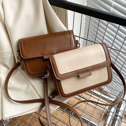 Women's Fashion Color Contrast Underarm Small Square Crossbody Bags