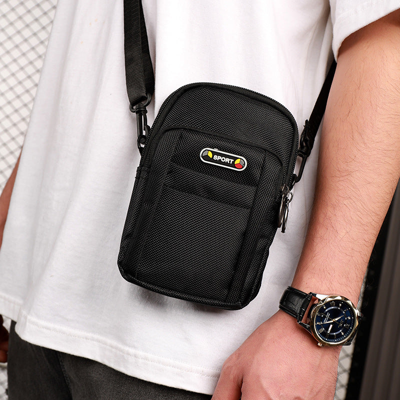 Men's Fashion Canvas Mobile Mini Multifunctional Small Phone Bags