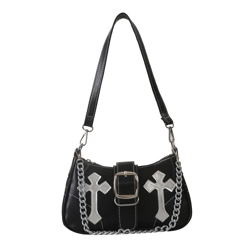 Women's Western Contrast Color Underarm Autumn Commuter Handbags