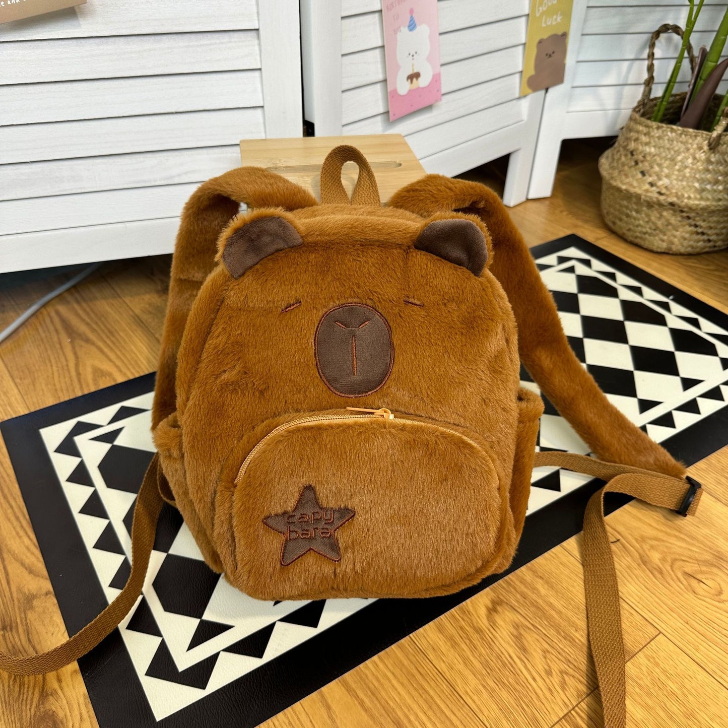 Poupée en peluche Capybara mignonne, jouet de personnalité, sacs à bandoulière pour enfants