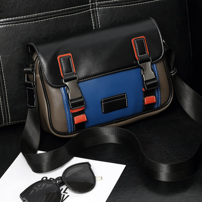 Men's Stitching Fashionable Small Square Fashion Street Men's Messenger Bags