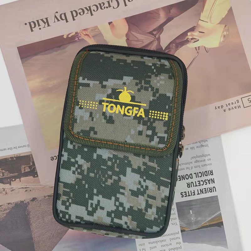 Men's Camouflage Canvas Mobile Cell Vertical Hanging Phone Bags