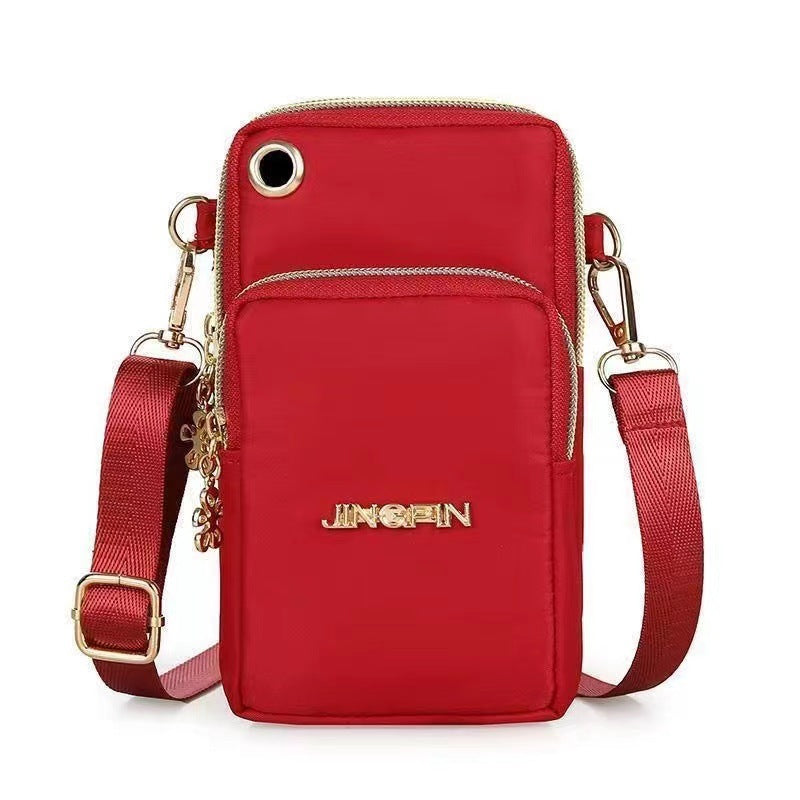 Mini sac vertical en toile pour téléphone portable pour femme