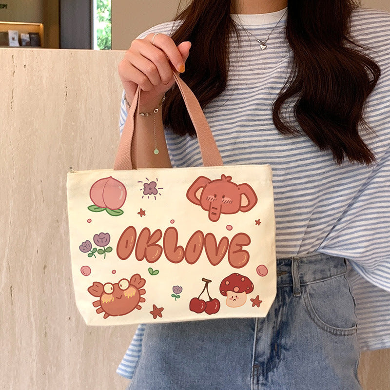 Canvas Female Cartoon Cabs Fashion Korean Handbags