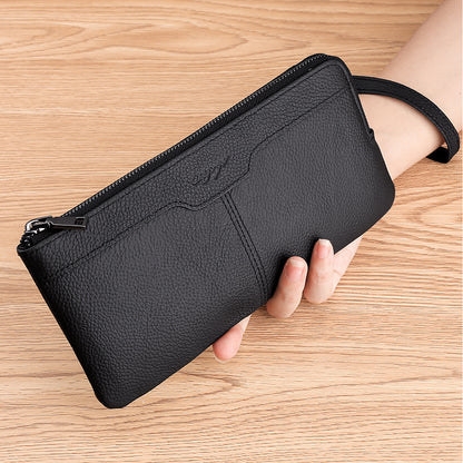 Layer Cowhide Clutch Fashion Trendy Mobile Phone Bags