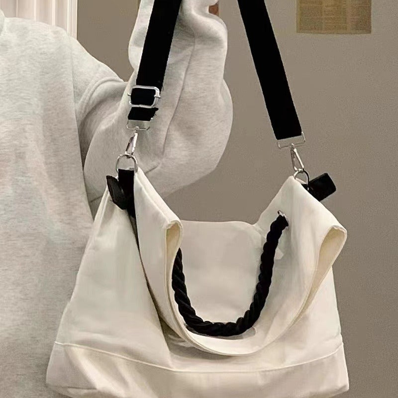 Capacity Female Fashion Wide Strap High Shoulder Bags